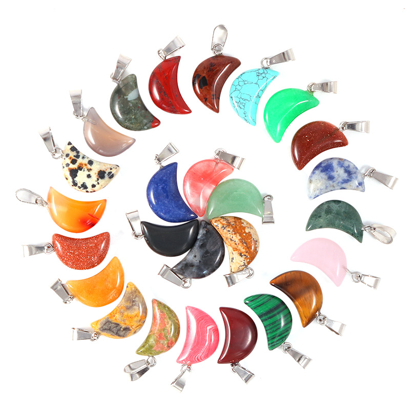 Crystal Pendant Necklace Natural Stone - 20 unids/bolsa, collar con colgante de