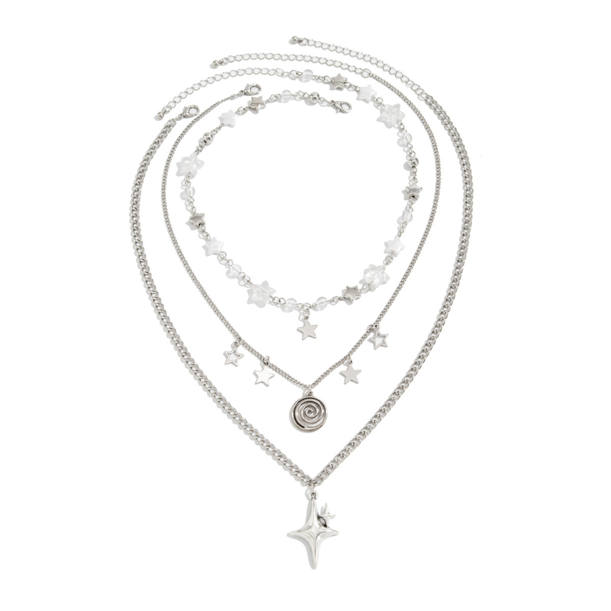 Collar con colgante de estrell - Layered Pendant Necklace Aesthetic reseña y precio
