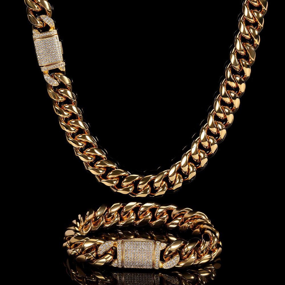 Collar de cadena de eslabones  - Cuban Link Chain 12Mm reseña y precio