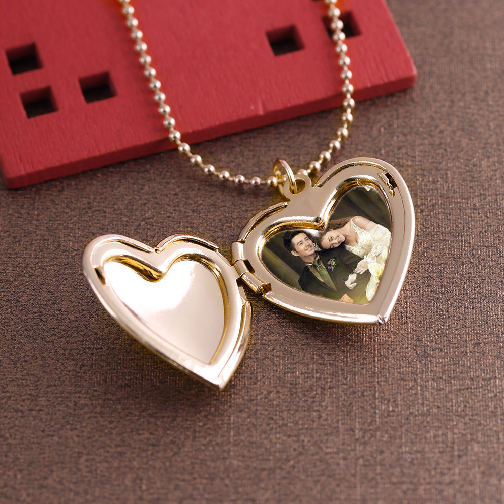 HOOH-colgante de medallón con  - Heart Locket Necklace Photo reseña y precio