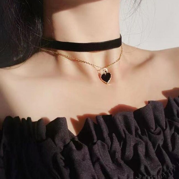 Gargantilla romántica de doble - Layered Pendant Necklace Aesthetic reseña y precio