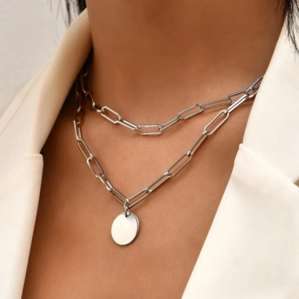 SUMENG 2024 nueva moda Vintage - Layered Pendant Necklace Aesthetic reseña y precio